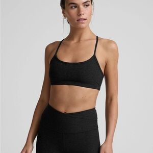 BEYOND YOGA Spacedye Slim Racerback Bra Size Small Darkest Night
